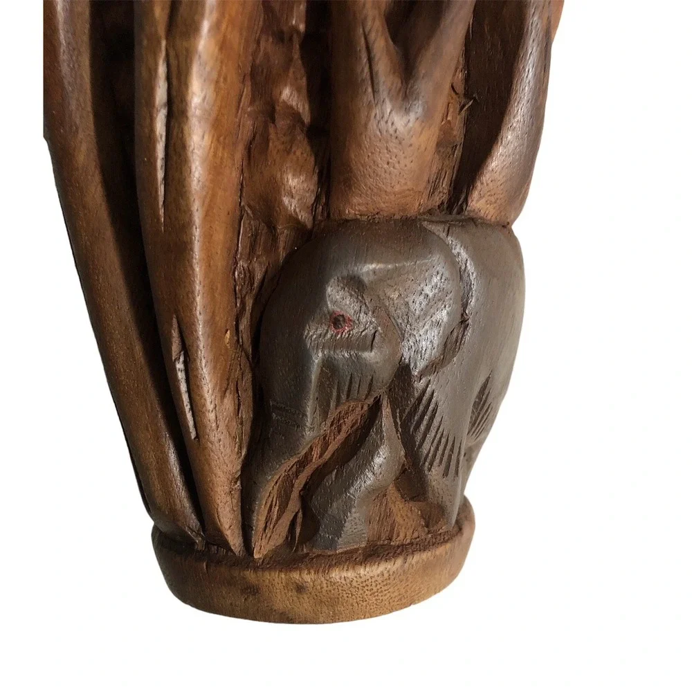 N/A wood vase